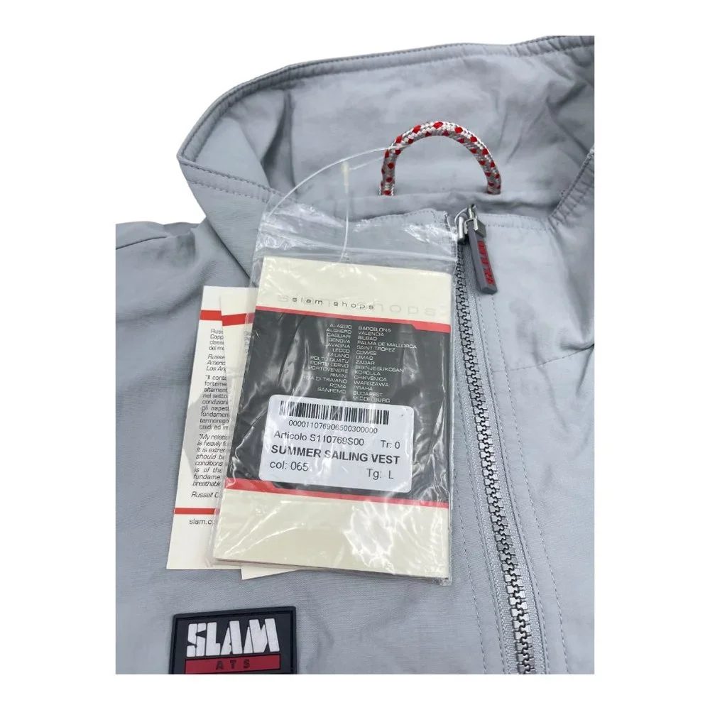 SLAM ATS Summer Sailing Vest Men's Sportswear Italian Sailing Full Zip FIV